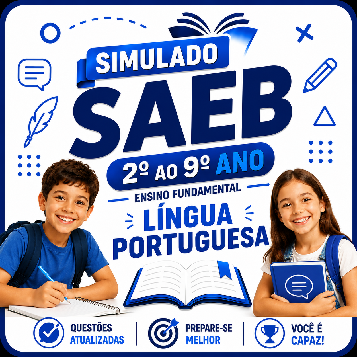 Simulado SAEB de Língua Portuguesa, do 2º ao 9º ano