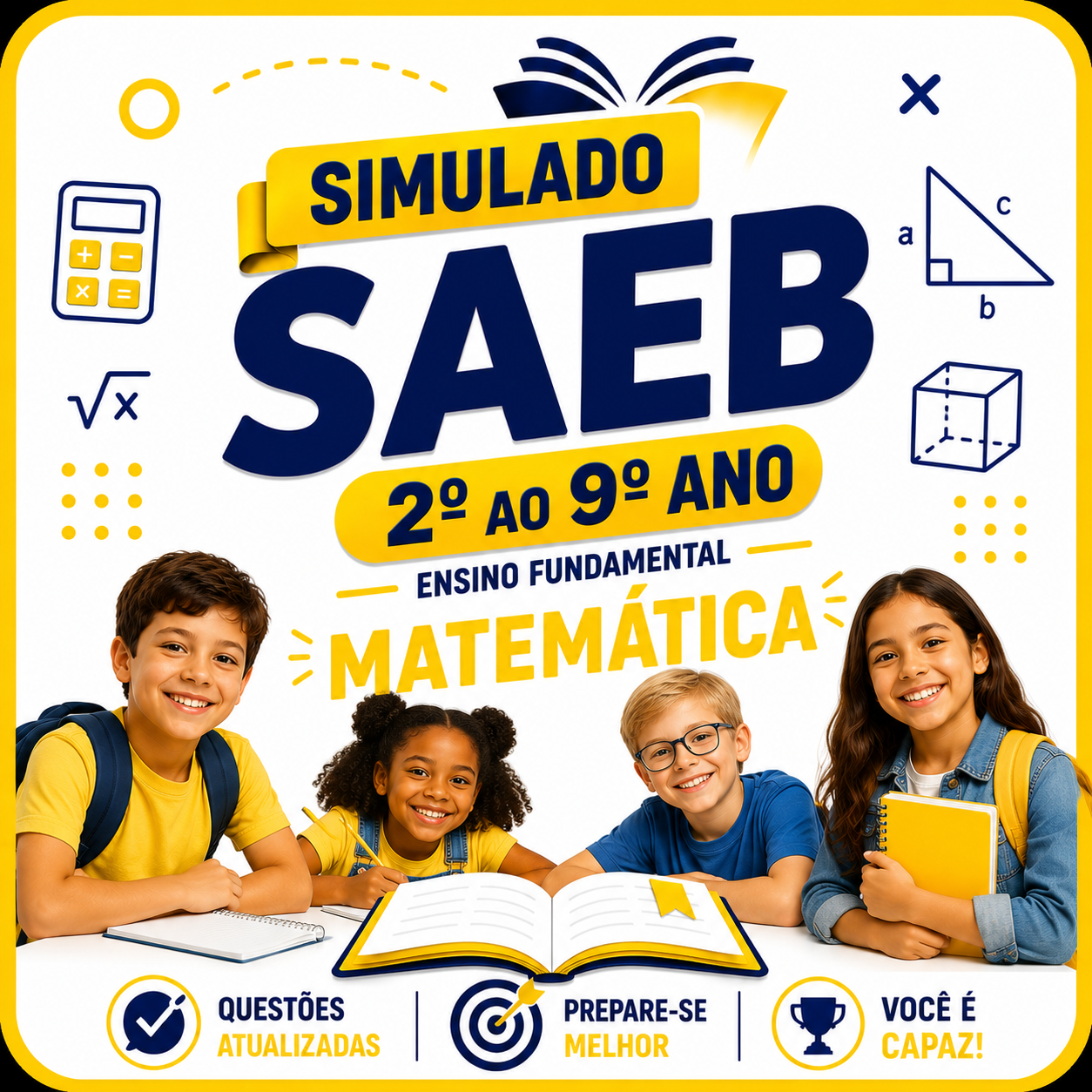Simulado SAEB de Matemática, do 2º ao 9º ano